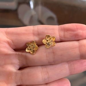 Tory Burch emblem flower earrings
